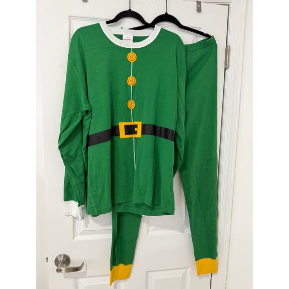 Hanna Andersson Womens Green 100% Organic Cotton Elf Pajama Set - Size XXL - Picture 1 of 6